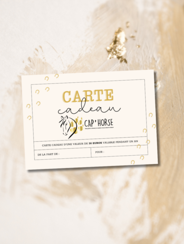 arte cadeau Cap Horse – idée cadeau équitation valable un an à Ornex